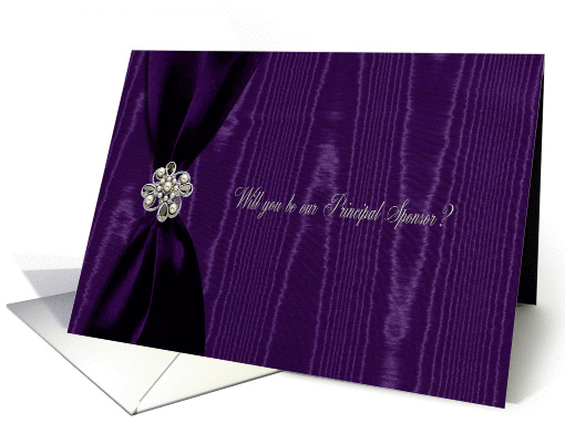 Principal Sponsor, Purple Satin Ribbon Look with Faux... (897515)