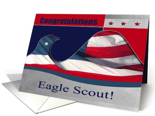 Congratulations on becoming an Eagle Scout, Flag Eagle card (898612)