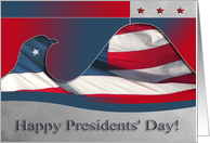 Presidents’ Day, Flag Eagle card