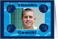Thanks, Coach Photo Card, Hockey Pucks and Players card