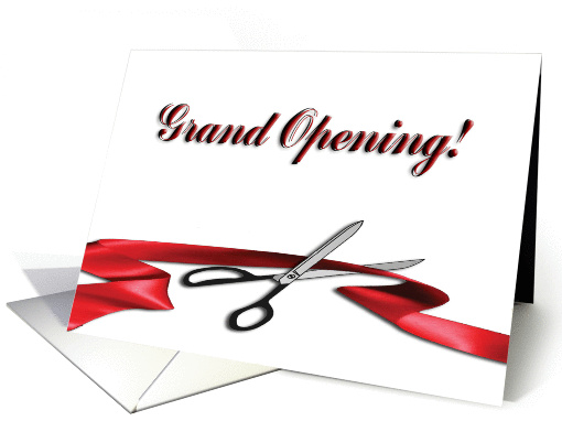 Grand Opening, Business, Ribbon and Scissors card (904539)