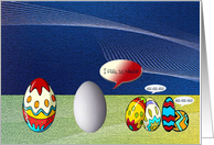 Easter Humor, Naked Egg card