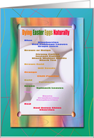 How to Dye Eggs Naturally!, Easter, Colors and Eggs card