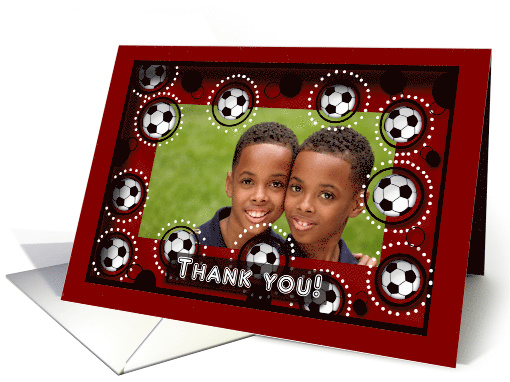 Thanks to Soccer Coach Photo Card, Red card (906448)