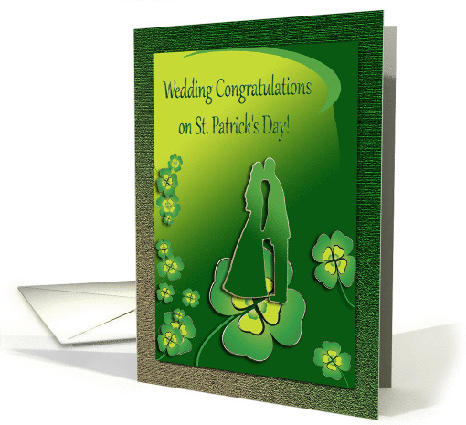 St Patrick's Day Wedding Congratulations, Bride and Groom... (909280)
