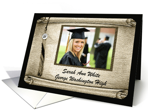 Tassel on Scroll Photo Card, Graduation Commencement... (912362)