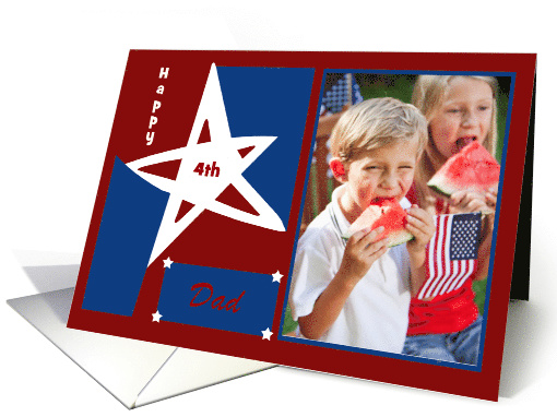 Fourth of July Photo Card, Patriotic Star card (913406)