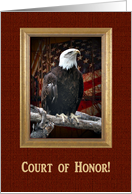 Court of Honor, Proud Bald, Eagle Scout Award Invitation card