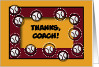 Thanks to T-Ball Coach, Maroon and Gold, Custom Text card