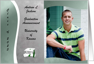 2023 Cap and Diploma Photo Card, Graduation Announcement, Green card