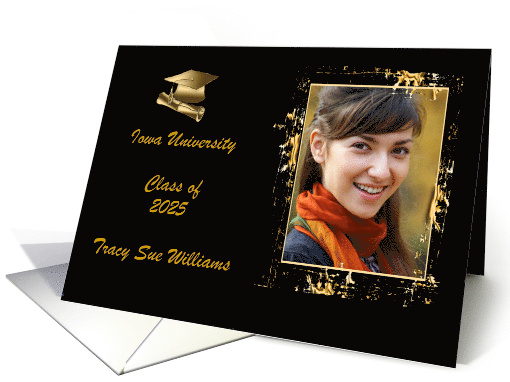 2025 Cap and Diploma Photo Card, Graduation Announcement,... (917567)