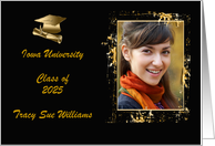 2023 Cap and Diploma Photo Card, Graduation Announcement, Gold & Black card