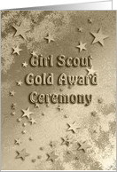 Girl Scout Gold Award Ceremony Invitation, Stars card