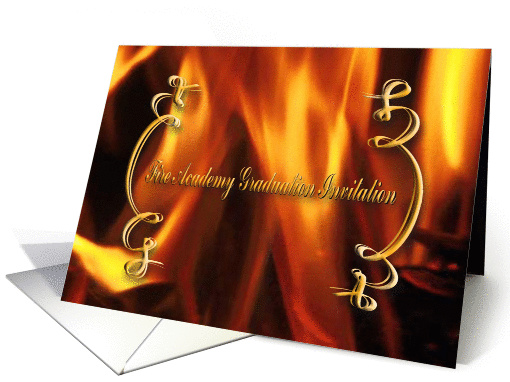 Fire Academy Graduation Invitation, Fire card (920468)