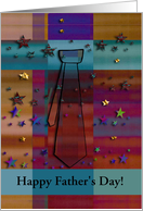 Plaid Tie with Stars, Father’s Day card