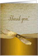 Thank You to Volunteer, Gold Ribbon on Textured Paper card