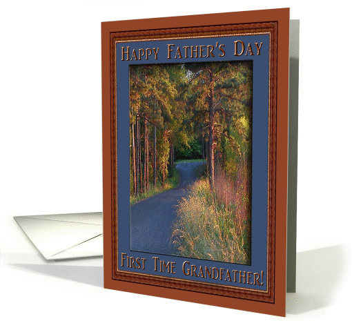 Colors at Sundown, Happy Father's Day to First Time Grandfather card