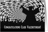 Congratulations Class Valedictorian, Black and White card