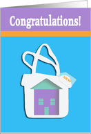 Congratulations on buying your house, House in the Bag card