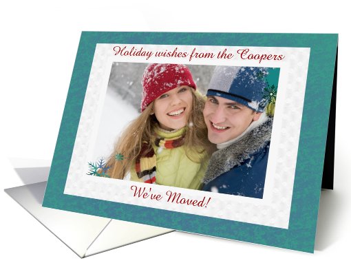 Snowballs & Snowflakes Photo Card, We've Moved card (936257)