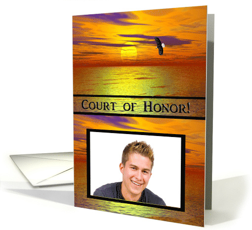 Eagle Scout Court of Honor Award Photo Card, Eagle in Flight card