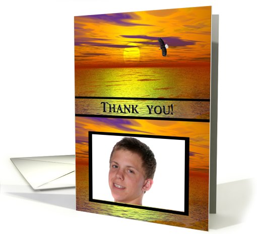 Eagle Scout Project Thank You Photo Card, Eagle in Flight card