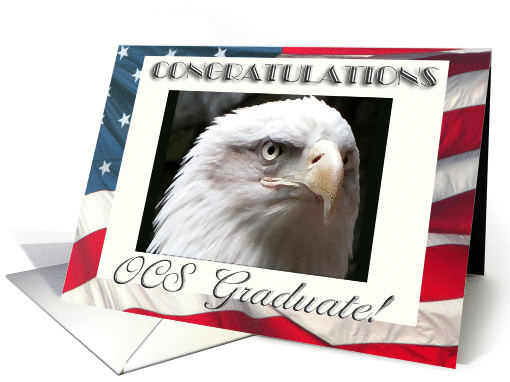 OCS Graduation Congratulations, Eagle with Flag card (941903)
