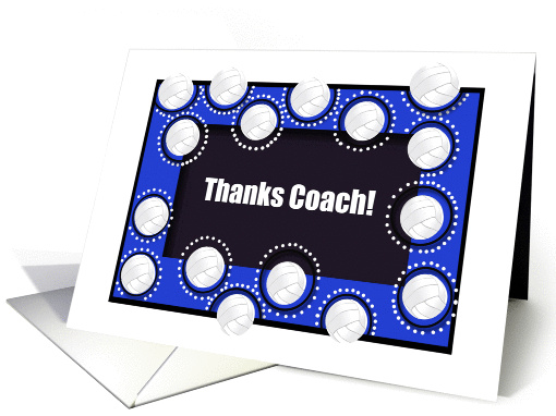 Thank You Volleyball Coach, Volleyballs, Blue card (945445)