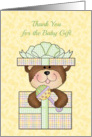 Baby Bear in Gift Box, Thank you for Gift card