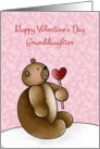 Cute Bear, Heart Lollipop, Valentine’s Day, Granddaughter card