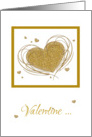 Gold Heart Sparkle, Valentine’s Day card