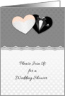 Bride, Groom Wedding Wear Hearts, Wedding Shower Invitation card