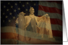 American Flag, Lincoln Memorial, Presidents’ Day Greeting card