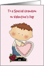 Little Boy, Heart, Grandson, Valentine’s Day Greeting card