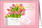 Spring Tulip Bouquet, Sister, Easter Greeting card