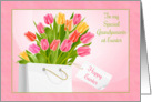 Spring Tulip Bouquet, Grandparents, Easter Greeting card