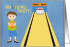 Bowling Party Invitation for Boy card