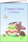 Easter Bunny, Painting Egg, Happy Easter Grandson Greeting card