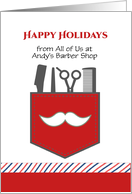 Happy Holidays from Barber card