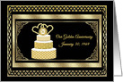 50th Anniversary with Gold Cake card
