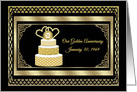 50th Anniversary with Gold Cake card