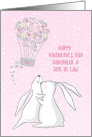 Valentine For Daughter & Son in Law with Rabbits and Hearts card