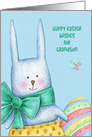 For Grandson Easter Bunny with Decorated Egg card