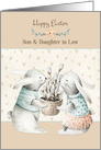 For Son and Daughter in Law Easter Bunny Pair card