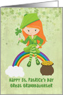 For Great Granddaughter St. Patrick’s Day Girl on Rainbow card
