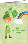 For Nephew St. Patrick’s Day Boy with Balloons card