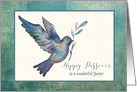 For Doctor Happy Passover with Watercolor Dove card