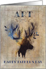Father’s Day Rustic Watercolor Deer for Art card