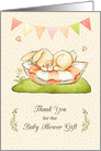 Thank You for Baby Shower Gift with Sleeping Bunny card