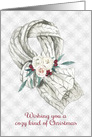 Cozy Scarf with Roses, Greenery, Berries card